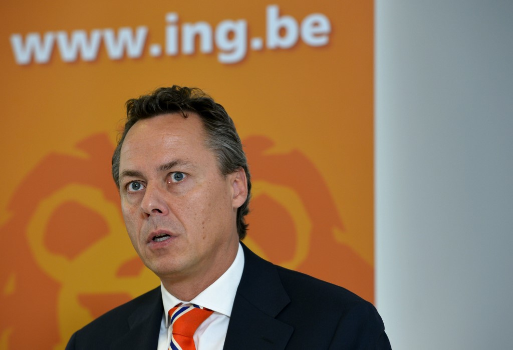 AFP file photo taken on September 14, 2012 of then-chief executive officer of Dutch banking giant ING, Ralph Hamers, gives a press conference in Brussels to present results of the first half of 2012. u00e2u20acu201d AFP pic