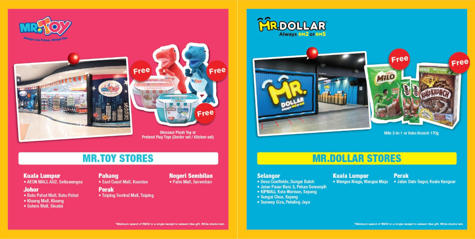 You can stand a chance to win some of the cool prizes from MR.TOY and MR.DOLLAR as well. — Picture courtesy of MR.DIY