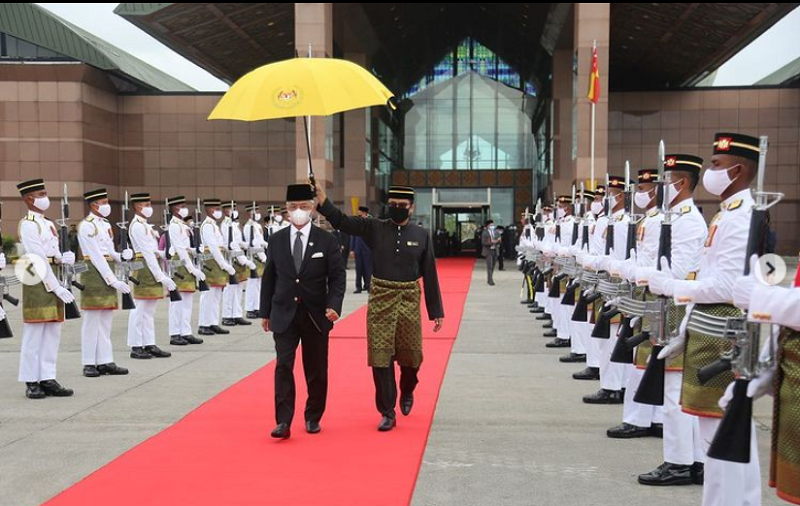 Yang di-Pertuan Agong Al-Sultan Abdullah Riu00e2u20acu2122ayatuddin Al-Mustafa Billah Shah at the Kuala Lumpur International Airport in Sepang December 18, 2020. u00e2u20acu201d Picture via Instagram/Istana Negara