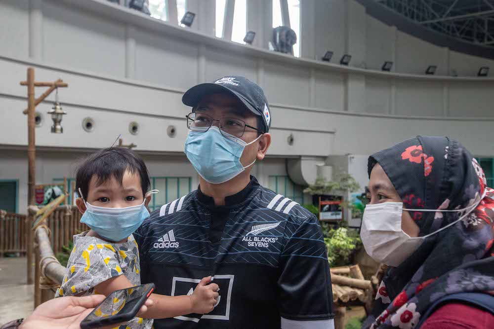 Hezlan said it's refreshing to finally be able to take the kids out. — Picture by Firdaus Latif
