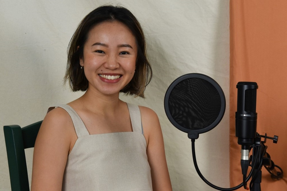 Nicole Lim smiles as she poses during the recording of an episode of her podcast u00e2u20acu02dcSomething Privateu00e2u20acu2122 in Singapore October 7, 2020. u00e2u20acu201d AFP pic