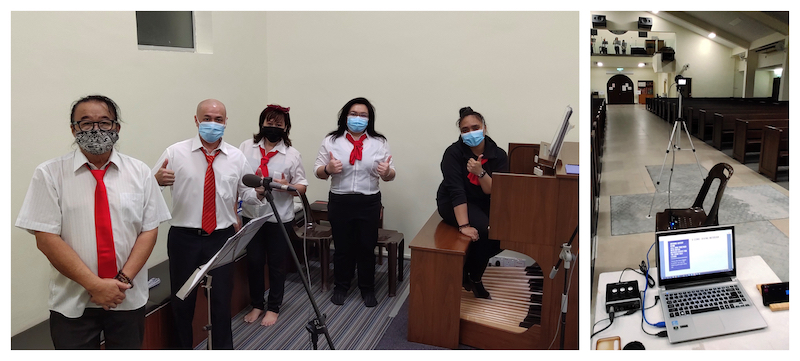 Elvy and her choir members in church during one of the practice sessions. u00e2u20acu201d Picture by Elvy John Ansibin