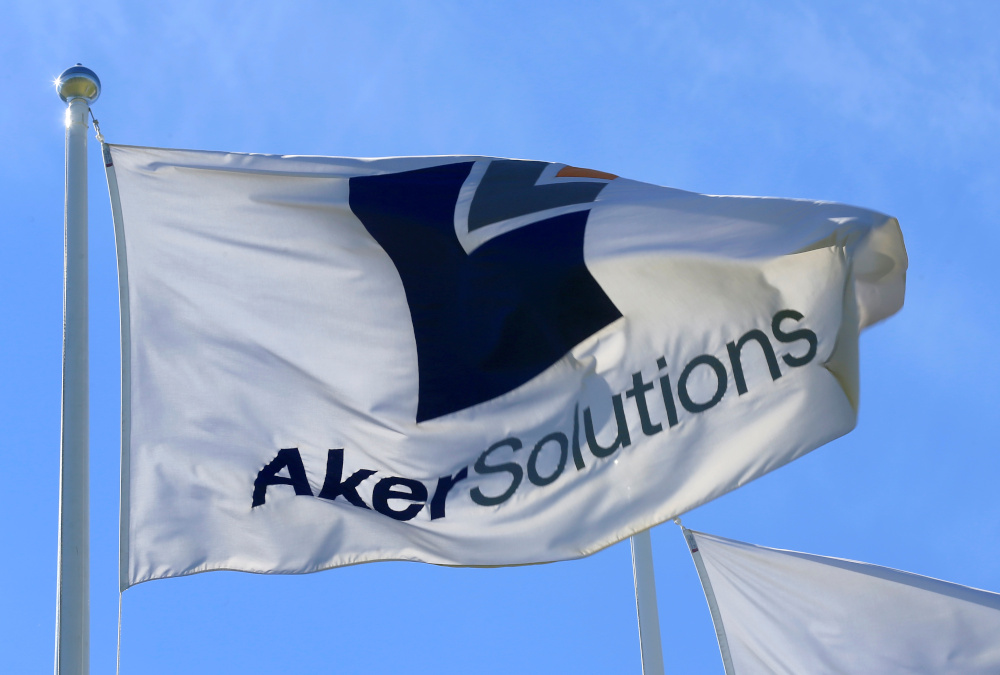 Aker Solutions flag flutters next to their headquarters in Fornebu, Norway, June 1, 2017. u00e2u20acu201d Reuters pic 