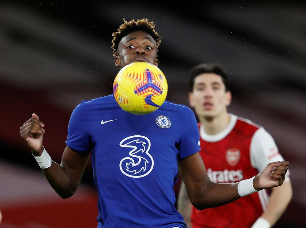 Chelseau00e2u20acu2122s Tammy Abraham in action during the Premier League Arsenal v Chelsea match at Emirates Stadium, London, December 26, 2020. u00e2u20acu201d Pool picture via Reuters pic