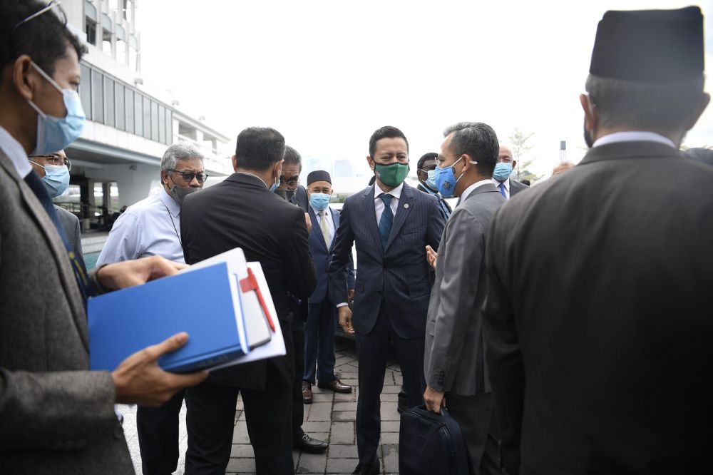 Dewan Rakyat Speaker Datuk Azhar Azizan Harun is pictured outside the Parliament building in Kuala Lumpur December 1, 2020. u00e2u20acu201d Bernama pic