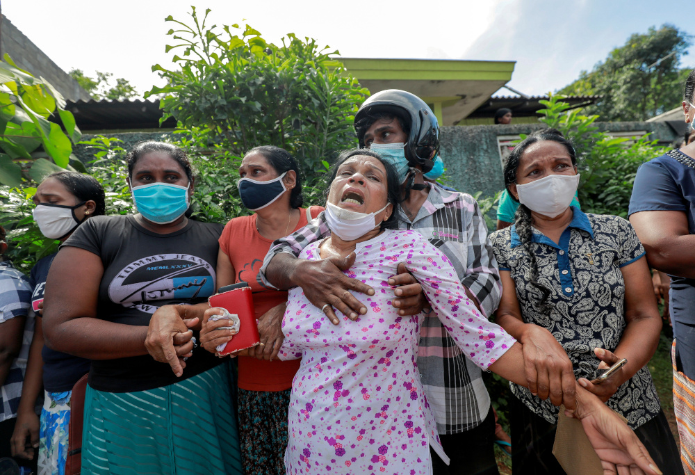 Family members of inmates react outside the prison, following unrest at Mahara Prison, on the outskirts of Colombo, Sri Lanka November 30, 2020. u00e2u20acu201d Reuters pic 