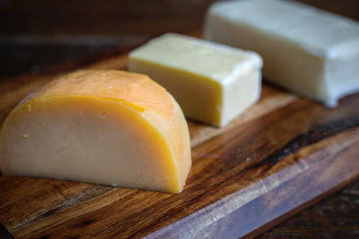 Use a variety of cheeses for different textures and flavours.