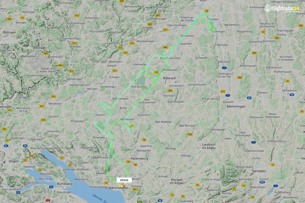 The FlightRadar24 tracker showing the syringe. u00e2u20acu201d Reuters pic