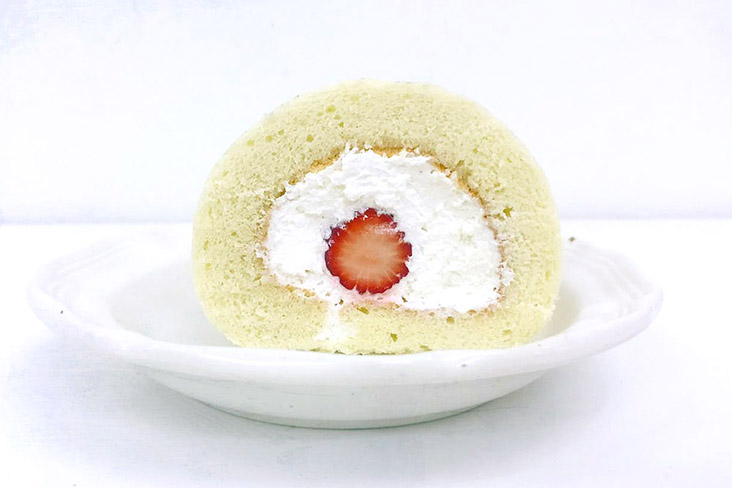 Let it snow: KITA’s original roll cake, filled with light fresh cream and fresh Japanese strawberries.