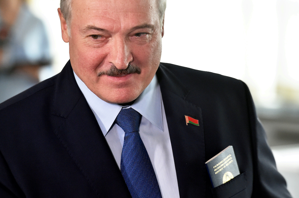 Belarusian President Alexander Lukashenko visits a polling station during the presidential election in Minsk, Belarus August 9, 2020. u00e2u20acu201d Reuters picnn