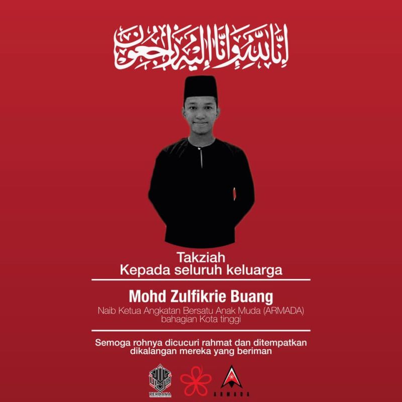 The 24-year-old was reported to have slipped off the scaffold while carrying out repair works at the Tanjung Balau Jetty in Bandar Penawar at about 5pm yesterday. u00e2u20acu201d Picture via Facebook