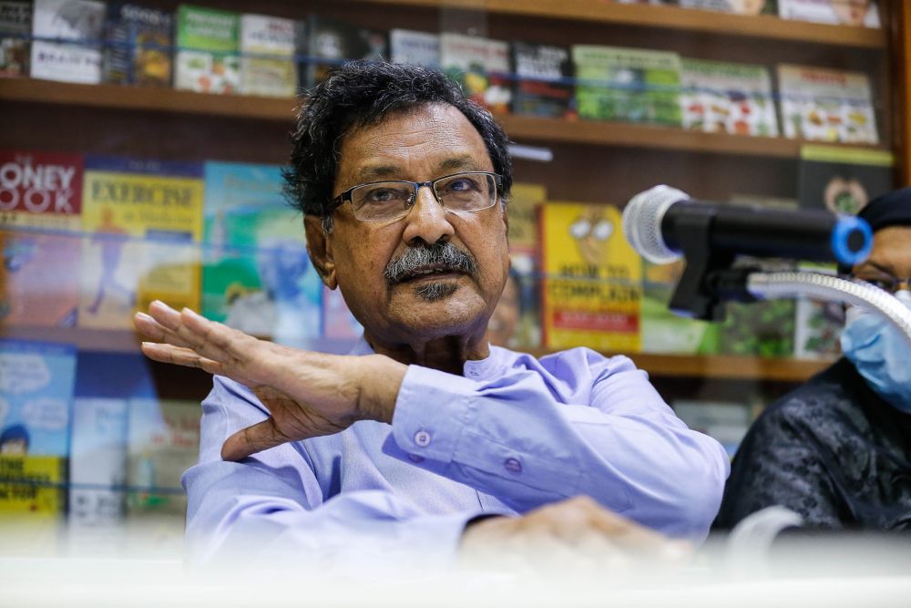 Consumers Association of Penang president Mohideen Abdul Kader speaks during a press conference in George Town December 10, 2020. u00e2u20acu201d Picture by Sayuti Zainudinnn