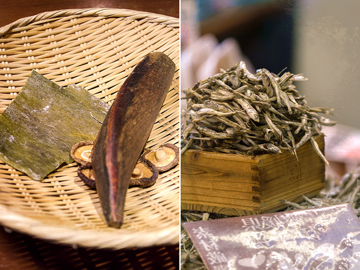 Oden soup is typically made from 'konbu' (dried kelp) though other ingredients such as bonito, dried mushrooms and dried anchovies are sometimes added.