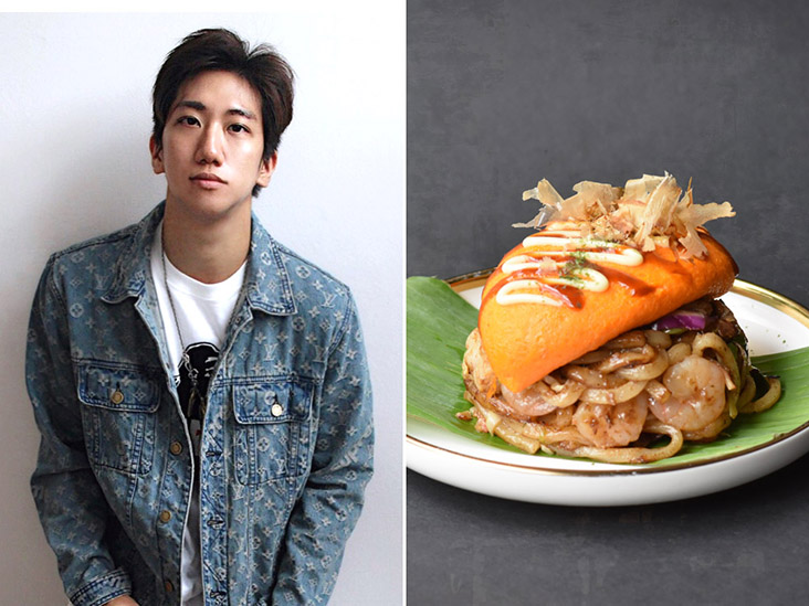 Omulab founder Siew Re Chung (left).  Omu Yakiudon (right).