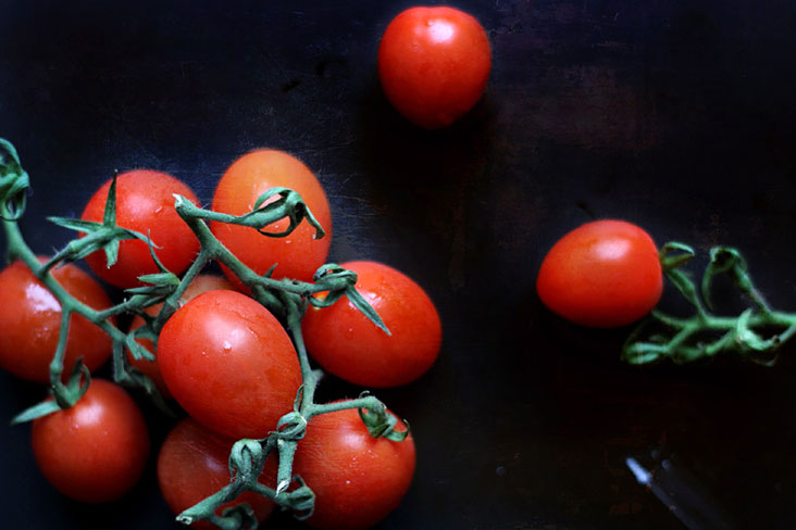 Cherry tomatoes offer a burst of bright crimson – the ‘red’ we associate with Christmastime.