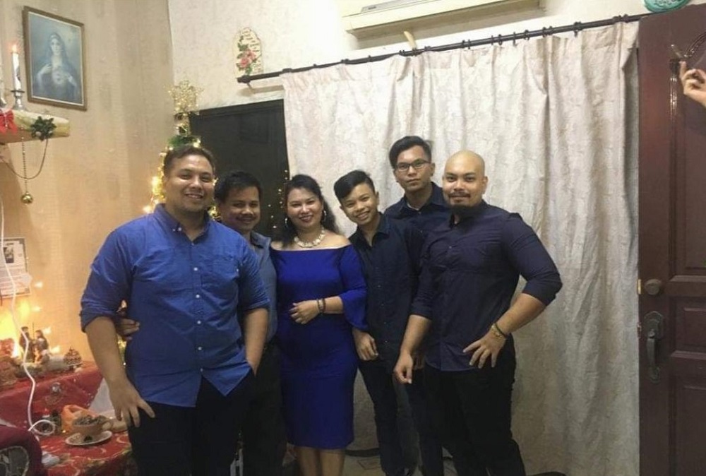 Sara Frederica Santa Maria her husband and sons (in blue) are hoping that they will be able to celebrate this year's Christmas as a family. u00e2u20acu2022 Picture courtesy of Sara Frederica Santa Maria