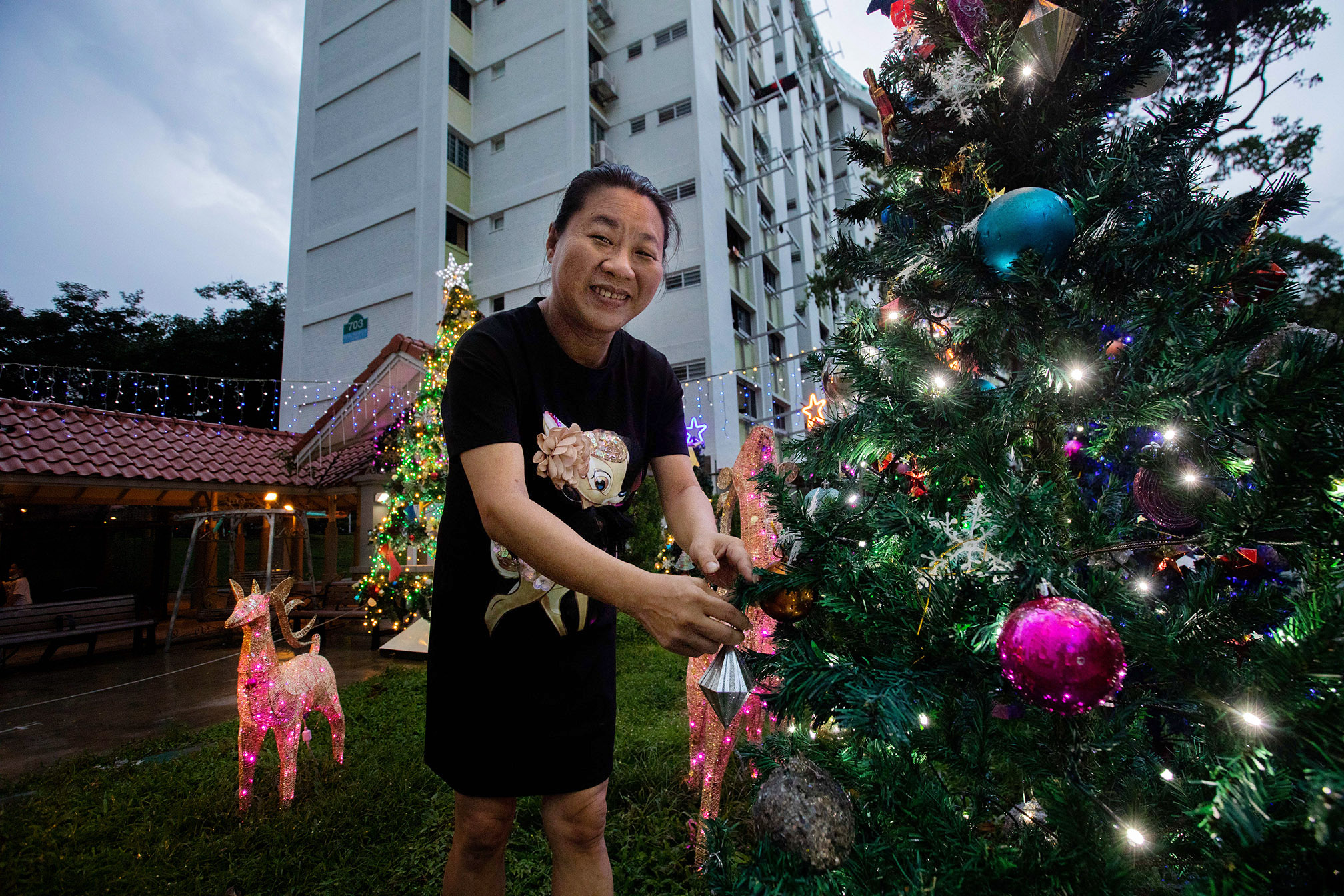 For the past nine years, Madam Sandy Goh had been rallying residents in the area to decorate their neighbourhood for Christmas to enhance the festive mood. While they reused most of the decorations they had collected over the years, she still forked out a