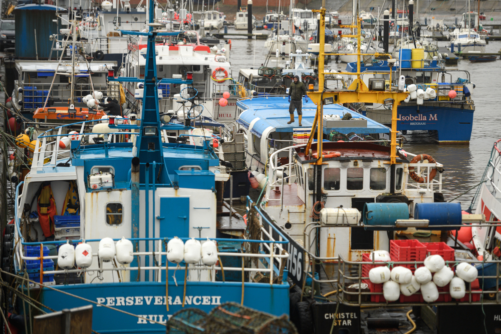 Fishing boats are moored adjacent to the South Pier of Bridlington Harbour fishing port in Bridlington, north-east England December 11, 2020. u00e2u20acu201d AFP picnn