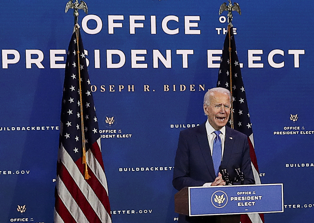 US President-elect Joe Biden speaks as he announces nominees and appointees to serve on his economic policy team at his transition headquarters in Wilmington, Delaware, US, December 1, 2020. u00e2u20acu201d Reuters pic