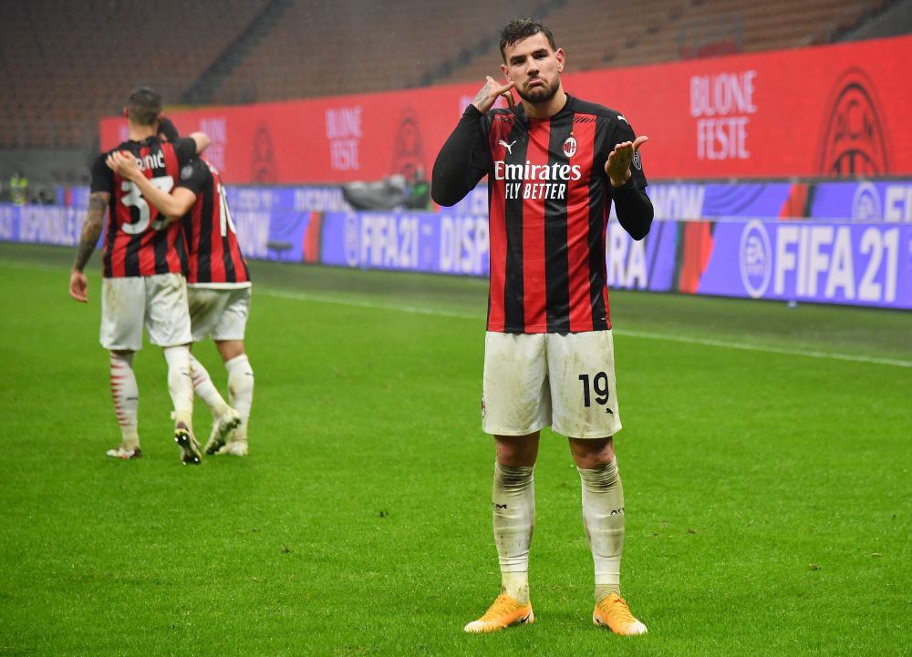 AC Milan's Theo Hernandez celebrates scoring their third goal against Lazio at the San Siro, Milan December 23, 2020. u00e2u20acu201d Reuters pic