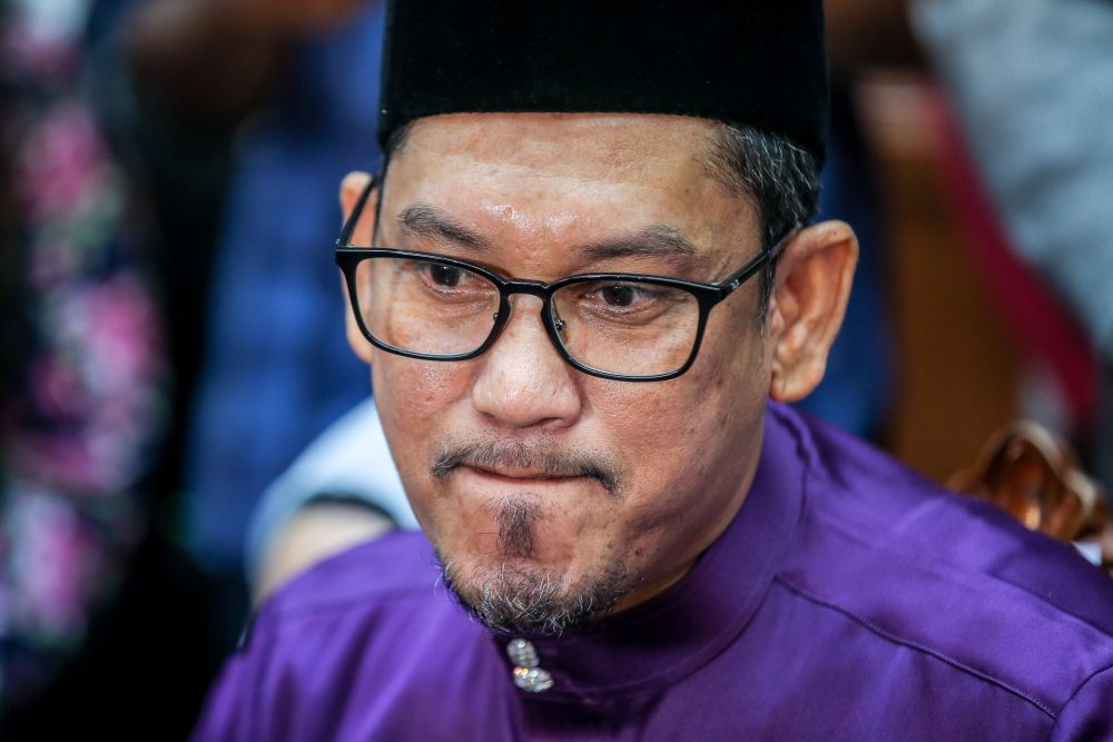 Outgoing Perak Mentri Besar Datuk Seri Ahmad Faizal Azumu speaks to reporters during a press conference at the State Secretariat Building in Ipoh December 4, 2020. u00e2u20acu201d Picture by Farhan Najib