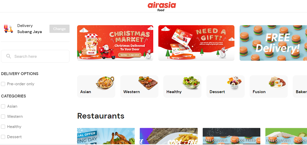 A screengrab of the airasia food website. Launched during the MCO in May 2020, airasia food is a seamless, fuss-free and affordable solution for merchants as it runs on flat-rates and 10 per cent commission model. 