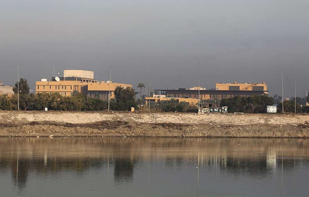 A general view of the US embassy across the Tigris river in Iraq's capital Baghdad. A volley of rockets exploded near the US embassy in Baghdad on December 20, 2020 u00e2u20acu201d AFP pic