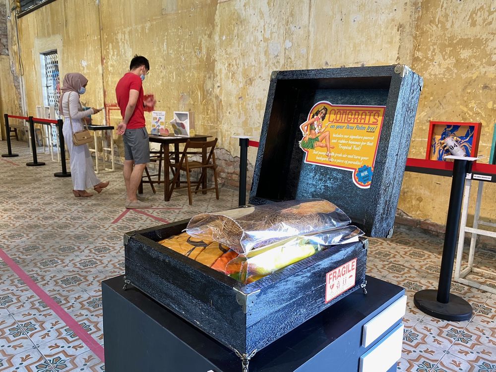 The ‘Boxed In (one foot at a time)’ exhibition, held at the Hin Bus Depot exhibition space, opened on December 12 and had attracted visitors from other states.