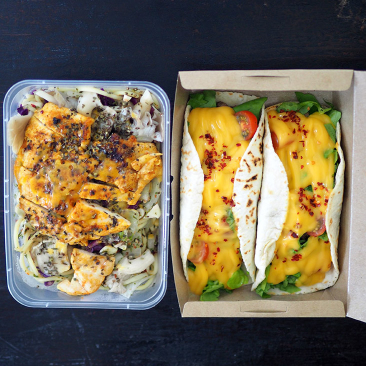 Delivery of the tacos, pasta and other meals are done by their own riders with reasonable charges