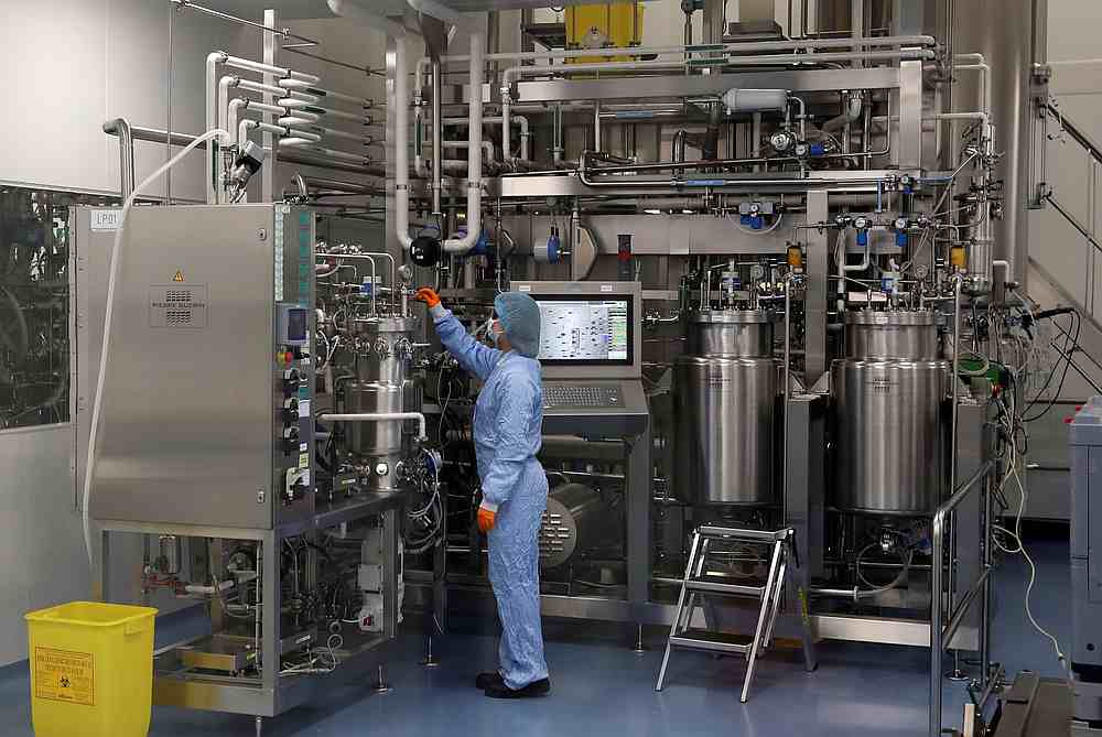 A laboratory operator starts the fermentation process in a large scale state-of-the-art fermenter as part of the manufacture of the Covid-19 DNA Vaccine INO-4800 in Liege, Belgium December 8, 2020. u00e2u20acu201d Reuters pic