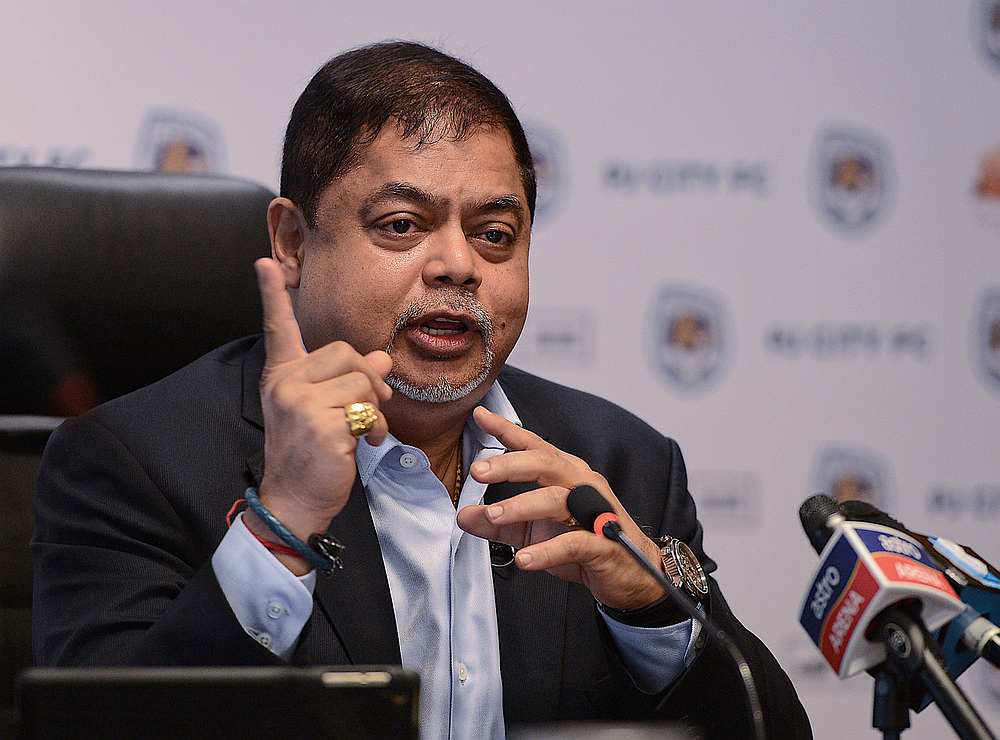 Executive chairman of QI Group Datuk Seri Vijay Eswaran speaking during a press conference at Qi Tower, Petaling Jaya December 7. u00e2u20acu201d Bernama pic