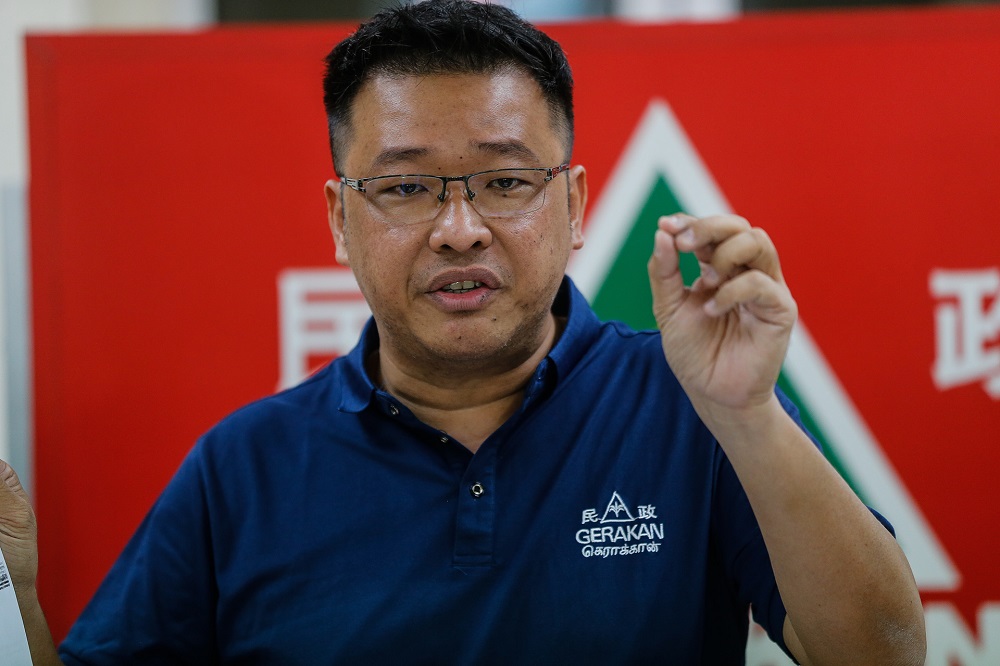 Gerakan Penang State Secretary Hng Chee Wey speaks to reporters at its Penang office in George Town December 30, 2020. u00e2u20acu2022 Picture by Sayuti Zainudin