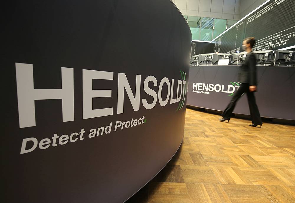Logo of defence supplier Hensoldt AG is pictured during Hensoldt's initial public offering (IPO) at the Frankfurt Stock Exchange in Frankfurt, Germany September 25, 2020. u00e2u20acu201d Reuters pic