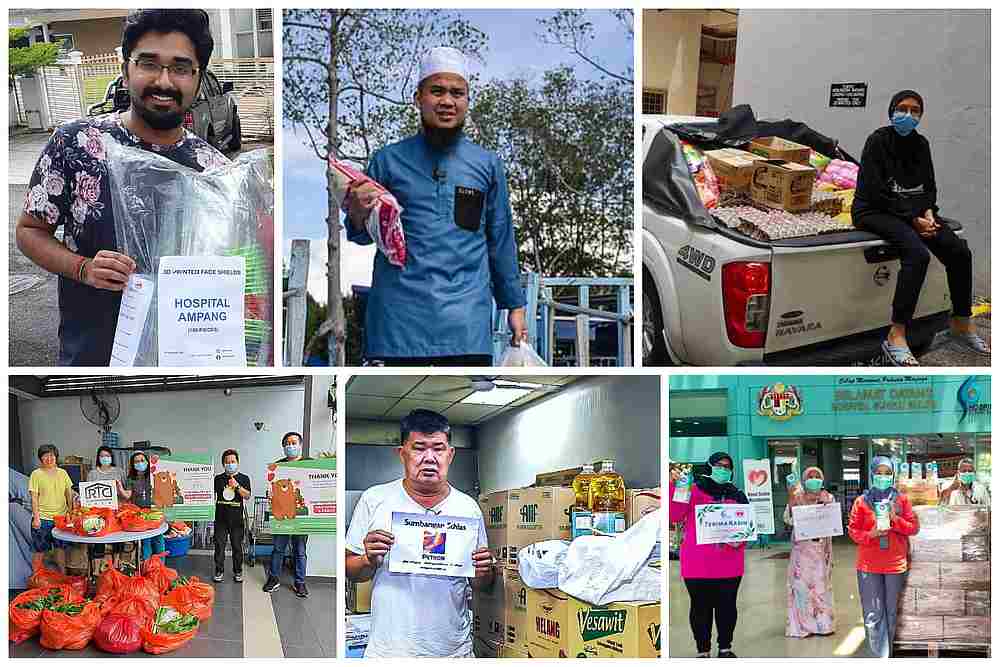 Kind-hearted Malaysians come together to help the underserved community during the tough times of 2020. u00e2u20acu201d Malay Mail collage