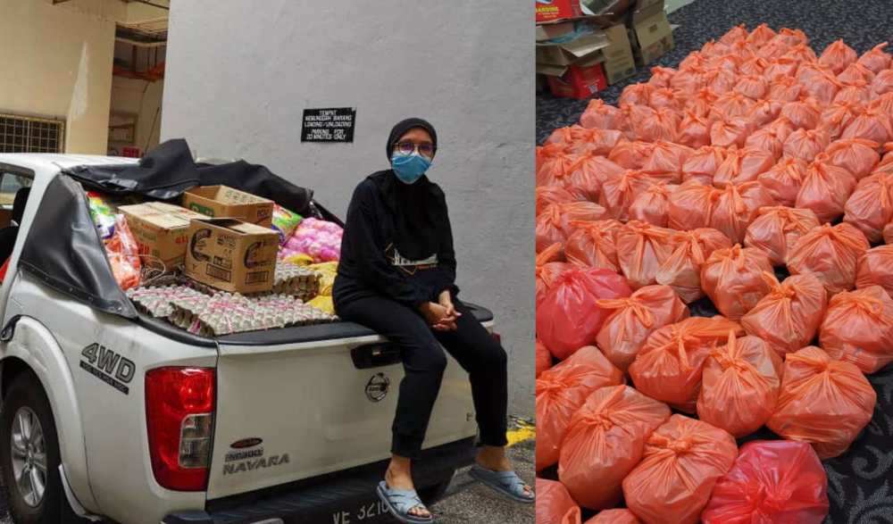Dr Nur Hidayah Abu Bakar deliversessential goods to over 350 families in need during MCO — Picture courtesy of Dr Nur Hidayah Abu Bakar