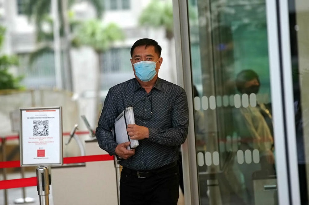 In court on December 2, 2020, Ng Aik Leong, also known as Huang Yiliang (pictured), burst into a loud reading of a transcript containing several vulgarities that he had allegedly used on his worker even though he was not asked to do so. u00e2u20acu201d TODAY pic