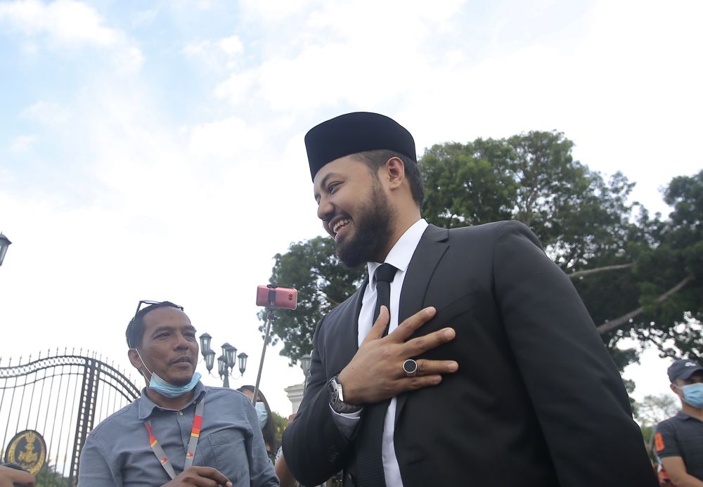 PKR chief Farhash Wafa Salvador Rizal Mubarakis pictured at Istana Kinta, Ipoh December 8, 2020. u00e2u20acu201d Picture by Farhan Najib
