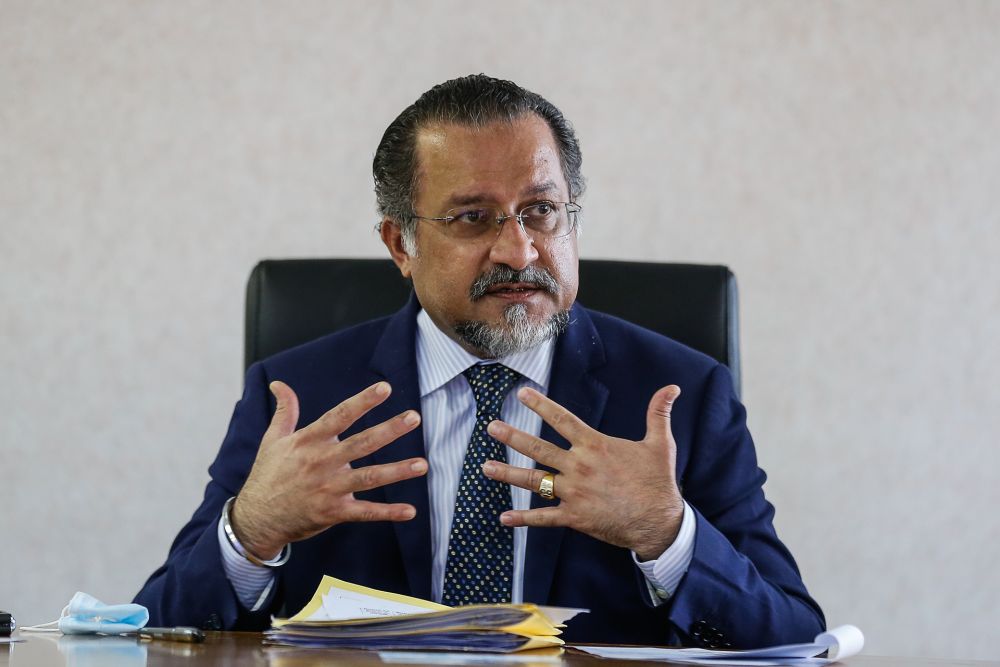 Penang exco Jagdeep Singh Deo speaks to the press during a press conference at Komtar, George Town December 24, 2020. u00e2u20acu201d Picture by Sayuti Zainudin