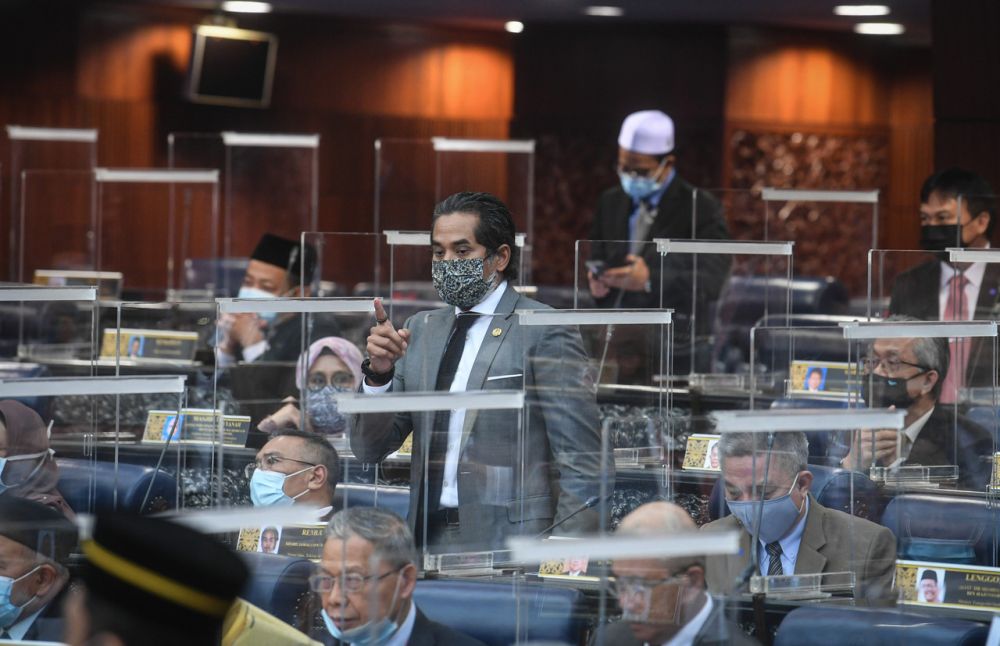 Science, Technology and Innovation Minister Khairy Jamaludidn delivers his winding up speech on Supply Bill 2021  in Parliament, Kuala Lumpur November 30, 2020. u00e2u20acu201d Bernama pic