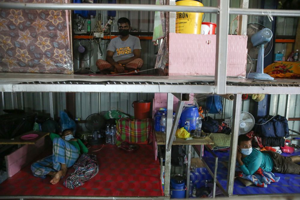 A general view of workersu00e2u20acu2122 quarters within the premises of a glove manufacturer in Klang December 24, 2020. u00e2u20acu201d Picture by Yusot Mat Isa