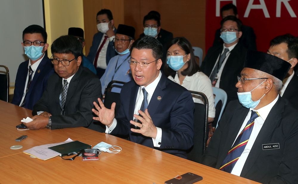 Perak DAP chairman Nga Kor Ming speaks to reporters during a press conference in Ipoh December 4, 2020. u00e2u20acu201d Picture by Farhan Najib