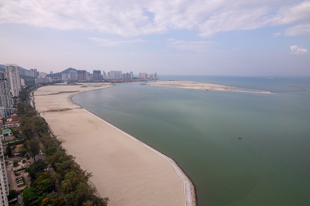 A total 131.09 acres have been reclaimed off the coast of Gurney Drive. u00e2u20acu2022 Picture by Steven Ooi KE