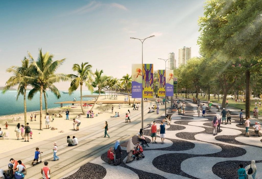 An artist’s impression of the promenade in Gurney Wharf.― Picture courtesy of Penang Chief Minister’s Office
