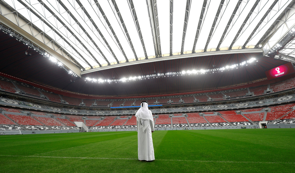 A general view shows the Al Bayt stadium, built for the upcoming 2022 Fifa World Cup football championship, during a stadium tour in Al Khor, north of Doha, Qatar December 17, 2019. u00e2u20acu201d Reuters pic