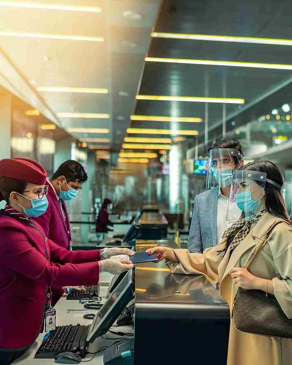 Face masks or coverings are required during boarding and disembarkation. — Picture from Instagram/Qatar Airways