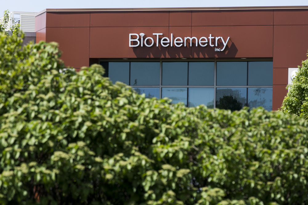 A logo sign outside of a facility occupied by BioTelemetry Inc in Malvern, Pennsylvania on May 4, 2020. u00e2u20acu201d Reuters pic