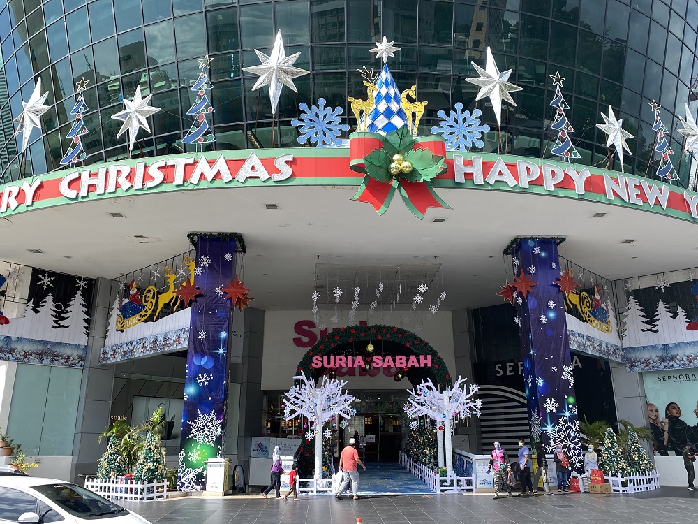 Some malls in Kota Kinabalu have gone all out with the season's decorations in the last days of 2020. u00e2u20acu2022 Picture by Julia Chan