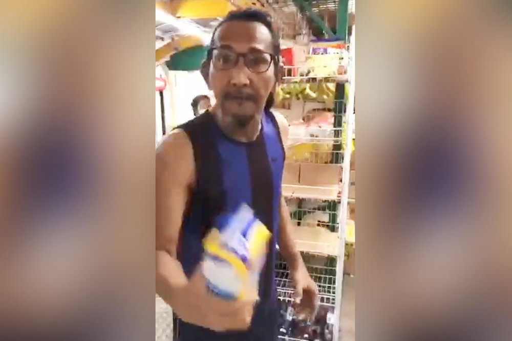 Mohamed Ali Ramly, 53, in a screen grab from the video of the incident that went viral on social media. u00e2u20acu201d Video screengrab/social media via TODAY