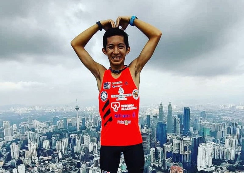 Asia’s top tower runner Soh Wai Ching breaks the Guinness World Records for the greatest vertical height stair-climbing (male) in one hour. ― Picture via Instagram/mastowerrunner