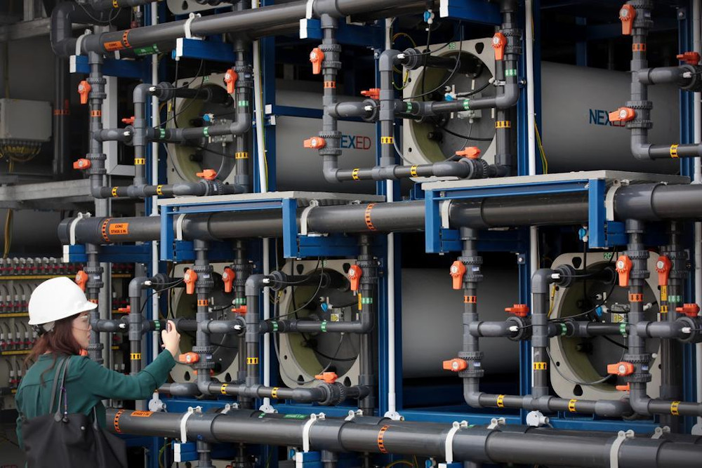 Desalination modules at a PUB plant. One area of research that Singapore will focus on in the next five years is developing industrial water solutions to meet non-domestic water demand. u00e2u20acu201d TODAY picn